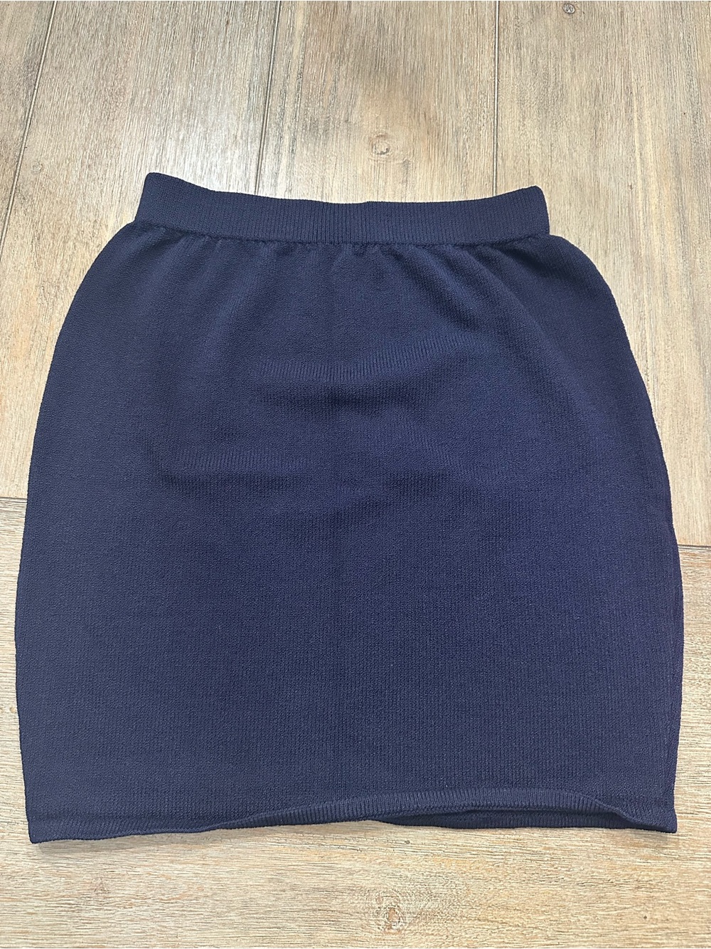 St. John Collection by Marie Gray Navy Blue Knit Skirt | Size 6